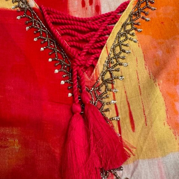 Chico’s Lace-Up Beaded Tunic - Picture 8 of 8